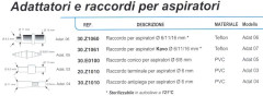 RACCORDO OMNIA CONICO X ASPIRATORI DIAM.6/8MM. ADAT.05 30.E0100 X5