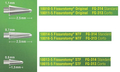 S.S.WHITE 18016-5 MICRO NTF CORTO FG 313 TUNG.X5   FISSUROTOMY