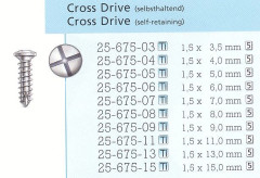 MARTIN TI-CROSS DRIVE 25-675-07-09 1,5X7MM VITI X5