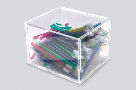 DISPENSER SET DENTAL PER CANNULE ASPIRASALIVA TRASPARENTE