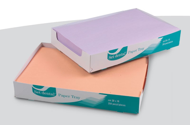 PAPER TRAY SET DENTAL ROSA X250