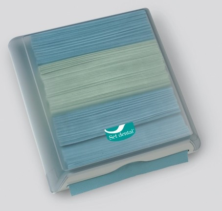 DISPENSER SET DENTAL PER ASCIUGAM. "PIEGATI A ""C""