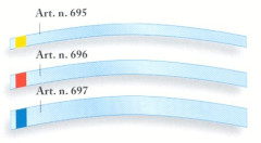 MATRICI HAWE 696 TRASP. 0,05X8MM CURVE/ROSSE      X100