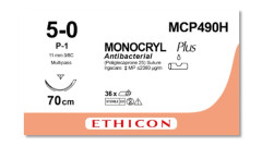 AGHI ETH. MCP490H P-1 5-0 X36 MONOCRYL PLUS