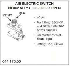 ADEC RIUNITO RIC.INTERRUTTORE PNEUM NORMALE CHIUSO/APERTO 044.170.00