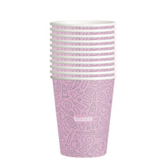 BICCHIERI MONOART GRAFFITI ROSA X50 - Dental Trey