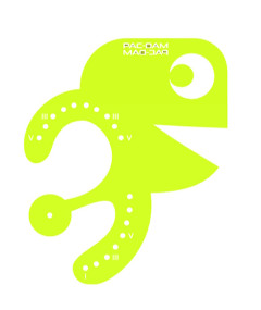 TEMPLATE PACDAM PER DIGA IN PLEXIGLASS GIALLO FLUO