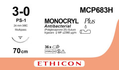 AGHI ETH. MCP683H PS-1 3-0 X36 MONOCRYL PLUS